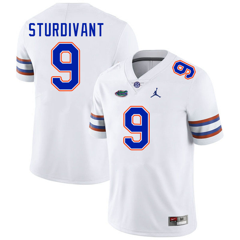 Florida Gators #9 J. Michael Sturdivant College Football Jerseys Stitched-White